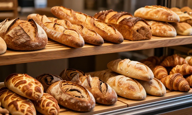 Variety of sandwich breads