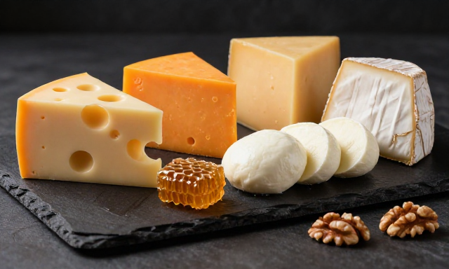 Variety of sandwich cheeses