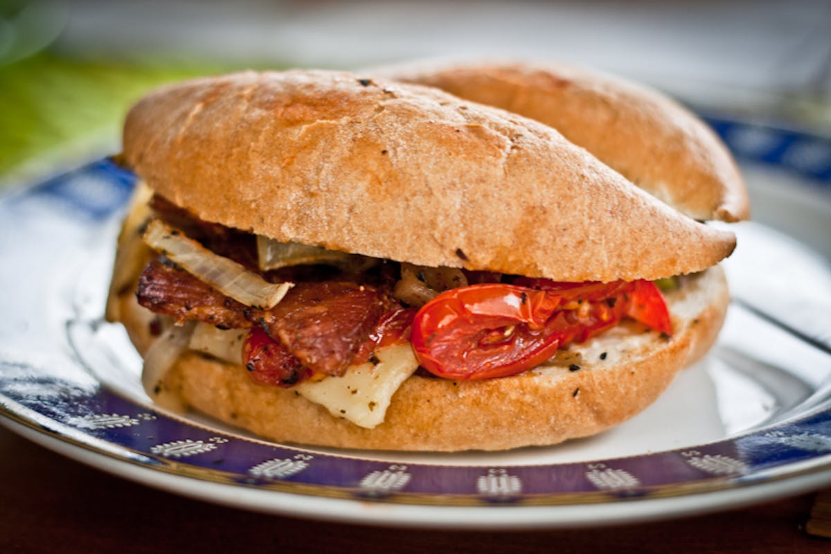 Editorial illustration of the sandwich definition debate